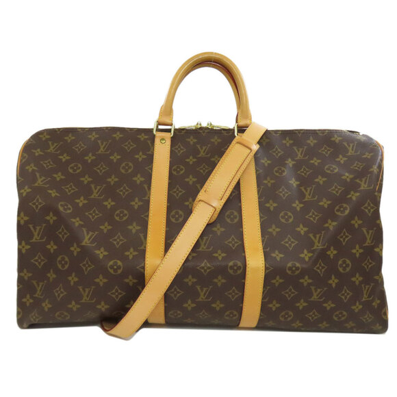 LOUIS VUITTON Brown Monogram Keepall Bandouliere 55 Boston Bag - Picture 1 of 11